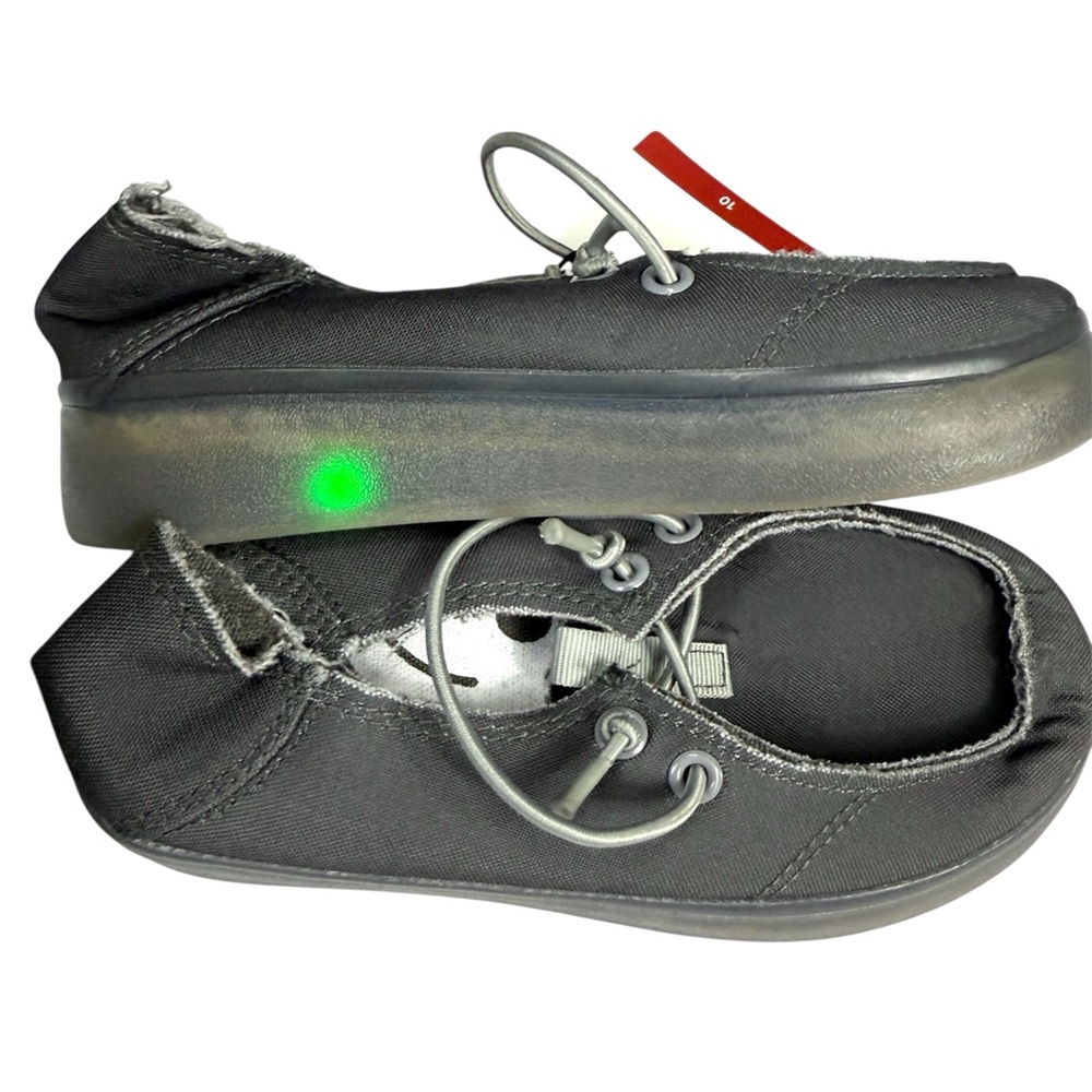 Member’s Mark Kids’ Light-Up Play Shoes – Grey Slip-On Sneakers – Size 10